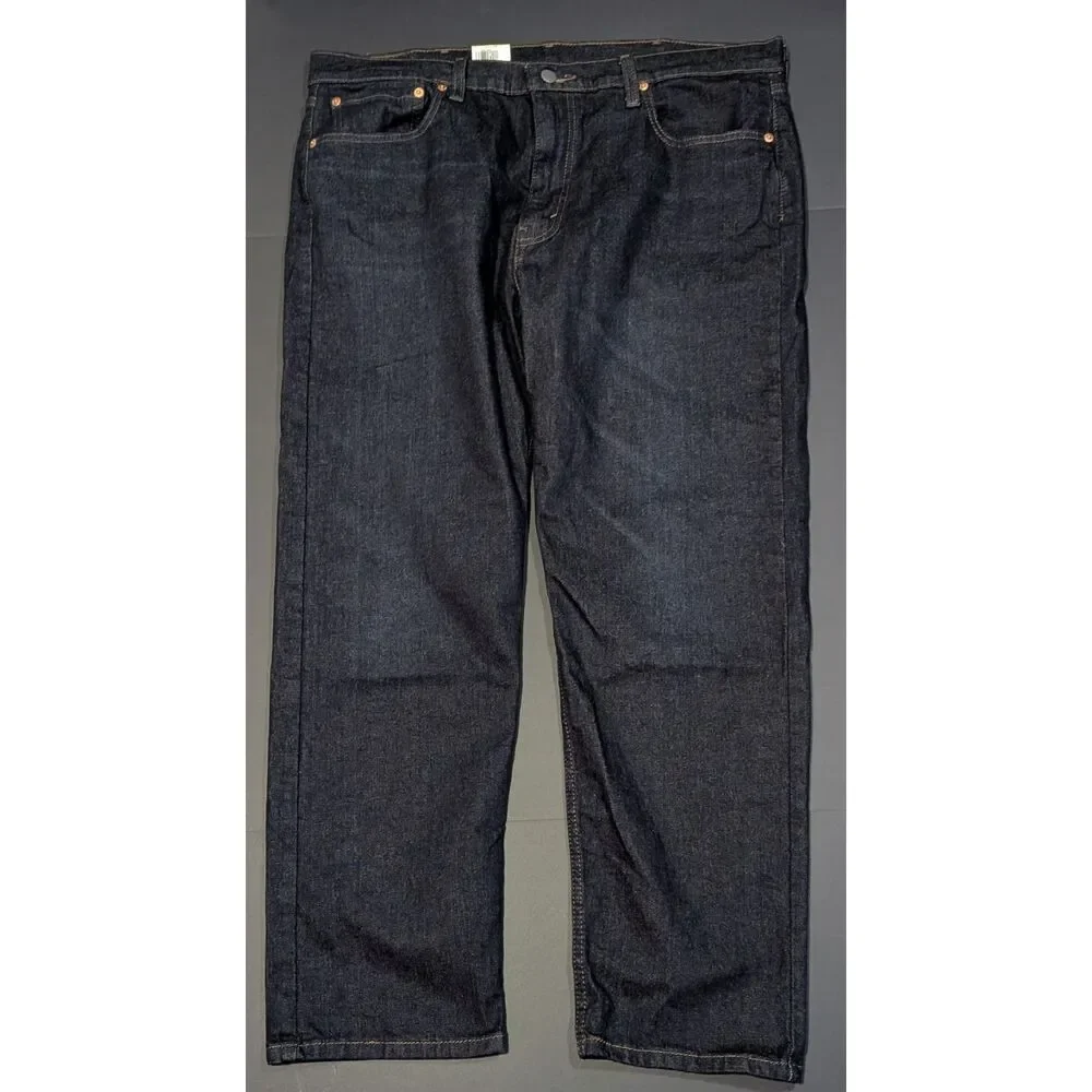 NWT Levis 502 Regular Taper Stretch Jeans Men's Size 40 x 30 Dark Blue Denim